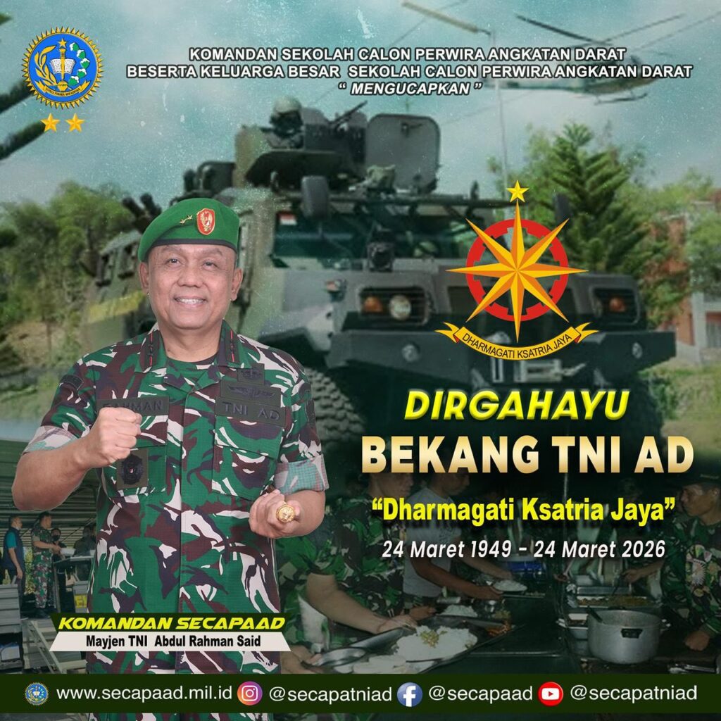 Dirgahayu Pembekalan Angkutan Angkatan Darat (BekangAD) ke-77 diperingati pada tanggal 24 Maret 2026. Korps yang mengusung semboyan…
