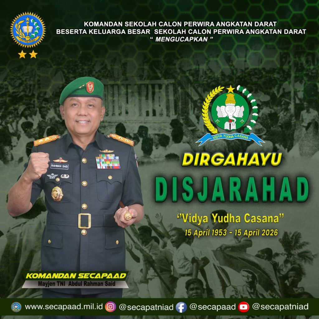 Dirgahayu Disjarah TNI AD “Vidya Yudda Casana”